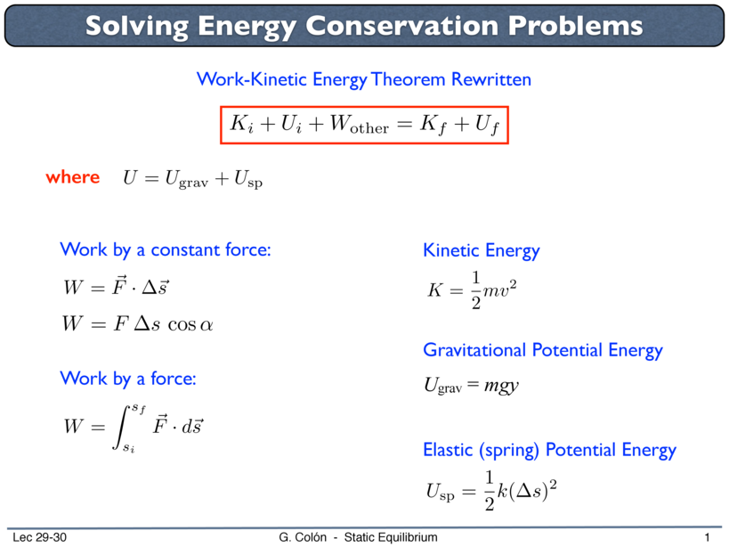 equilibrium handout solution